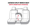 Picture of SeatSaver Custom Seat Cover - Polycotton - Charcoal - w/40/20/40 Bench Seat - Adjustable Headrest - w/Seat Airbags - w/Covered Fold Down Console - w/Tray - Crew Cab - Regular Cab