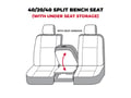 Picture of SeatSaver Custom Seat Cover - Polycotton - WaterProof - Gray - w/40/20/40 Bench Seat - Adjustable Headrest - w/Seat Airbags - w/Covered Fold Down Console - w/Tray - Crew Cab - Regular Cab