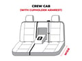 Picture of Carhartt Super Dux SeatSaver Custom Second Row Seat Covers - With 60/40-split bench seat with 2 adjustable headrests with fold-down console/cupholder with center shoulder belt