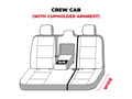 Picture of Carhartt Super Dux SeatSaver Custom Second Row Seat Covers - Crew cab with 40/60-split bench seat with 2 adjustable headrests and center molded headrest with fold-down armrest/cupholder without lid with shoulder belt in seat back