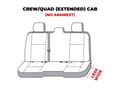 Picture of Carhartt SeatSaver Custom Second Row Seat Covers - Carhartt Mossy Oak Break-Up Country - With solid bench seat with 2 adjustable headrests with 1 molded headrest with shoulder belt in seat back without armrest