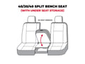 Picture of Carhartt Super Dux SeatSaver Custom Front Row Seat Covers - With 40/20/40-split bench seat with adjustable headrests with fold-down console with storage under center seat without seat airbags