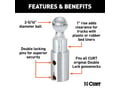 Picture of Curt Double Lock Riser Gooseneck Ball, 1