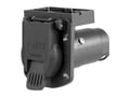 Picture of Curt 7-Way RV Blade Connector Socket With Integrated Bracket (Vehicle Side - Packaged)