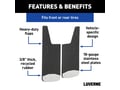 Picture of Luverne Universal Textured Rubber Mud Guards - Black - Front - 12