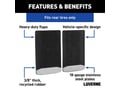 Picture of Luverne Textured Rubber Mud Guards - Black - Rear Dual Wheel - 20