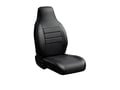 Picture of Fia LeatherLite Custom Seat Cover - Solid Black - Front - Split Seat 40/20/40 - Adj. Headrests - Airbags - Armrest w/Cup Holder - No Cushion Storage