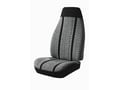 Picture of Fia Wrangler Custom Seat Cover - Front - Black - Split Seat - 40/20/40 - Built In Seat Belts - Side Airbags - w/Upper/Lower Center Storage Compartments - Non-Removable Headrests