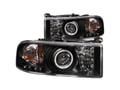 Picture of ANZO Projector Headlights w/ Halo Black 