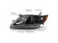 Picture of ANZO Projector Headlight Black Amber
