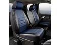 Picture of Fia LeatherLite Custom Seat Cover - Front Seat - 40/20/40 Split Bench - Adj. Headrests - Airbag - Armrest/Storage w/Cup Holder - Cushion Storage - Blue/Black