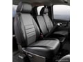 Picture of Fia LeatherLite Custom Seat Cover - Front Seat - 40/20/40 Split Bench - Adj. Headrest - Airbag - Center Seat Belt - Armrest/Storage w/CupHolder - Cushion Storage - Gray/Black