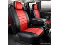 Picture of Fia LeatherLite Custom Seat Cover - Red/Black - Front - Split Seat 40/20/40 - Adj. Headrests - Built In Seat Belts - Armrest w/o Storage