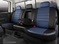 Picture of Fia LeatherLite Custom Seat Cover - Blue/Black - Split Seat 60/40 - Armrest/Storage - Cushion Cut Out