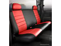 Picture of Fia LeatherLite Custom Seat Cover - Red/Black - Rear - Bench Seat - Adjustable Headrests