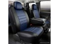 Picture of Fia LeatherLite Custom Seat Cover - Front Seat - 40/20/40 Split Bench - Blue/Black - Adj. Headrest - Armrest/Storage - Cushion Hump Under Armrest