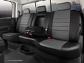 Picture of Fia LeatherLite Custom Seat Cover - Gray/Black - Split Seat 60/40 - Adj. Headrests - Airbag - Armrest/Storage - Cushion Cut Out