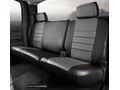 Picture of Fia LeatherLite Custom Seat Cover - Rear Seat - 40 Driver/ 60 Passenger Split Bench - Gray/Black - Adjustable Headrests - Center Seat Belt - Fold Flat Backrest