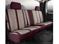 Picture of Fia Wrangler Custom Seat Cover - Saddle Blanket - Wine - Rear - Split Cushion 60/40 - Solid Backrest - Adjustable Headrests - Center Seat Belt