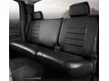 Picture of Fia LeatherLite Custom Seat Cover - Rear Seat - 60 Driver/ 40 Passenger Split Bench - Solid Black - Solid Backrest - Adjustable Headrests - Center Seat Belt