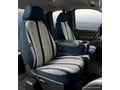 Picture of Fia Wrangler Custom Seat Cover - Saddle Blanket - Navy - Front - Split Seat 40/20/40 - Adj. Headrests - Armrest/Storage - Cushion Has Molded Plastic Organizer Attached - Headrest Cover
