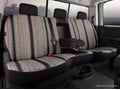 Picture of Fia Wrangler Custom Seat Cover - Saddle Blanket - Black - Front - Split Seat 40/60 - Adj. Headrest - Armrest/Storage - Cushion Hump Under Armrest