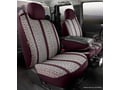 Picture of Fia Wrangler Custom Seat Cover - Saddle Blanket - Wine - Front - Split Seat 40/20/40 - Adj. Headrests - Armrest/Storage - Built In Seat Belts
