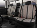 Picture of Fia Wrangler Custom Seat Cover - Saddle Blanket - Black - Front - Split Seat 60/40 - Adj. Headrests - Airbag - Armrest/Storage - Cushion Cut Out