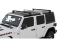 Picture of Rhino Rack Roof Rack w/Heavy Duty Bars & RL110 Legs - 2 Black Bars - 4 Door Model Hard Top