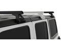 Picture of Rhino Rack Roof Rack w/Heavy Duty Bars & RL110 Legs - 2 Black Bars - 4 Door Model Hard Top