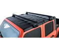 Picture of Rhino Rack Roof Rack w/Heavy Duty Bars & RL110 Legs - 2 Black Bars - 4 Door Model Hard Top