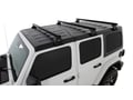 Picture of Rhino Rack Roof Rack w/Heavy Duty Bars & RL110 Legs - 3 Black Bars - 4 Door Model Hard Top