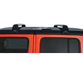 Picture of Rhino-Rack Roof Rack with Vortex Bars & SG Legs - 2 Black Bars - JK & JT Model - 4 Door Hard Top