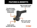 Picture of Curt HD Adjustable Trailer Hitch Ball Mount With Dual Ball - 2-1/2